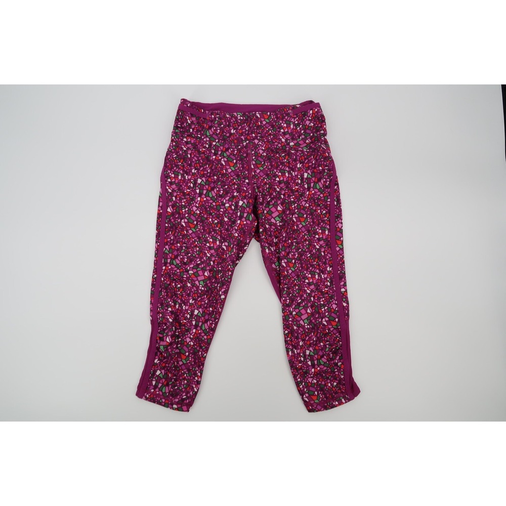 Lululemon Women's Size 4‎ Real Quick Crop Paradise Camo Multi Regal Plum Pink